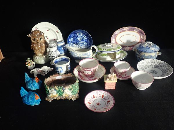 A QUANTITY OF 19th CENTURY AND LATER CERAMICS