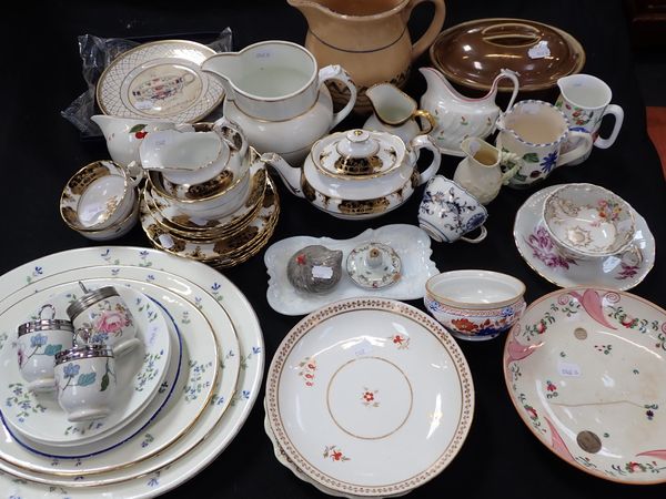 A QUANTITY OF 19th CENTURY AND LATER CERAMICS