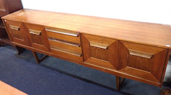 A MID-CENTURY TEAK SIDEBOARD; 'STATEROOM' BY STONEHILL