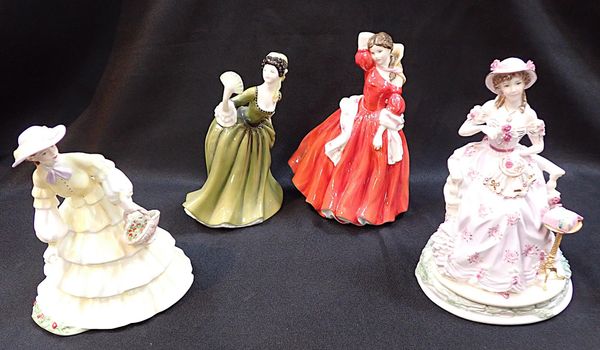 ROYAL WORCESTER COMPTON & WOODHOUSE FIGURINE 'EMBROIDERY'