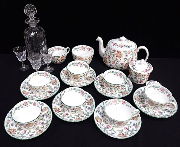 A MINTON 'HADDON HALL' PART TEA SERVICE