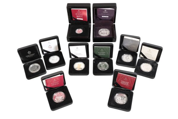 A COLLECTION OF TEN THE EAST INDIA CO. SILVER PROOF COINS