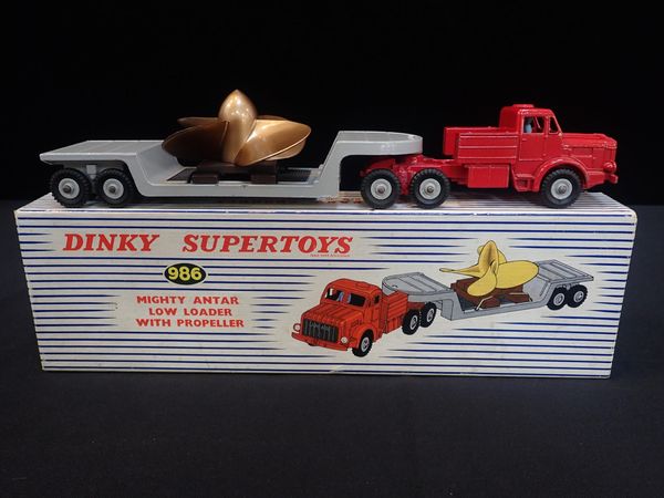 BOXED DINKY SUPERTOYS No.986 'MIGHTY ANTAR LOW LOADER WITH PROPELLER'