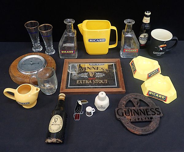 ADVERTISING; 'GUINNESS' AND 'RICARD' COLLECTIBLES