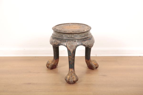 A POLYCHROME PAINTED OAK JARDINIERE IN THE CHINOISERIE STYLE