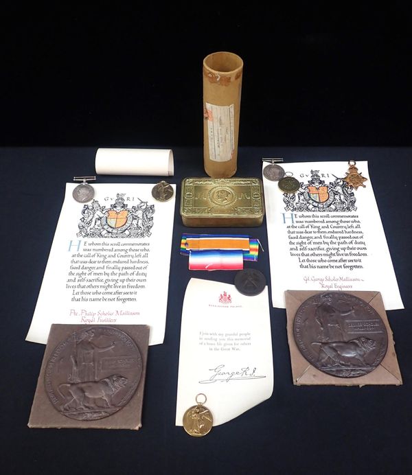 WWI MEDAL TRIO; 28039 CPL. G.S. MALLINSON.R.E.