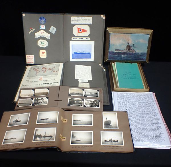 A COLLECTION OF WWII AND LATER JOURNALS AND SCRAPBOOKS