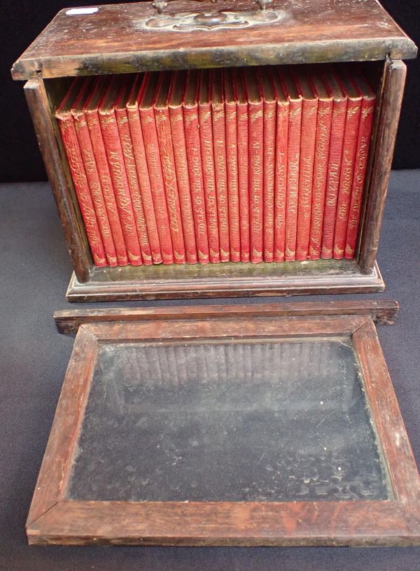 A LEATHER-BOUND SET OF THE WORKS OF TENNYSON