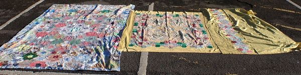 TWO VINTAGE PATCHWORK QUILTS