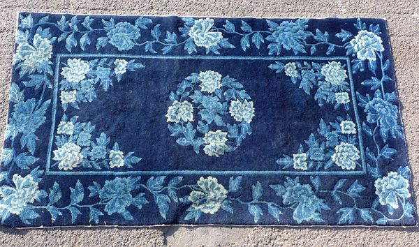 A BLUE GROUND CHINESE RUG