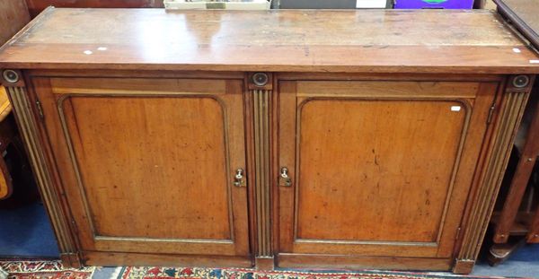 A 19th CENTURY MAHOGANY BOOKCASE BASE