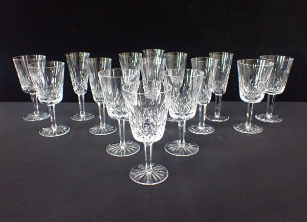 SEVEN WATERFORD 'LISMORE' GOBLETS