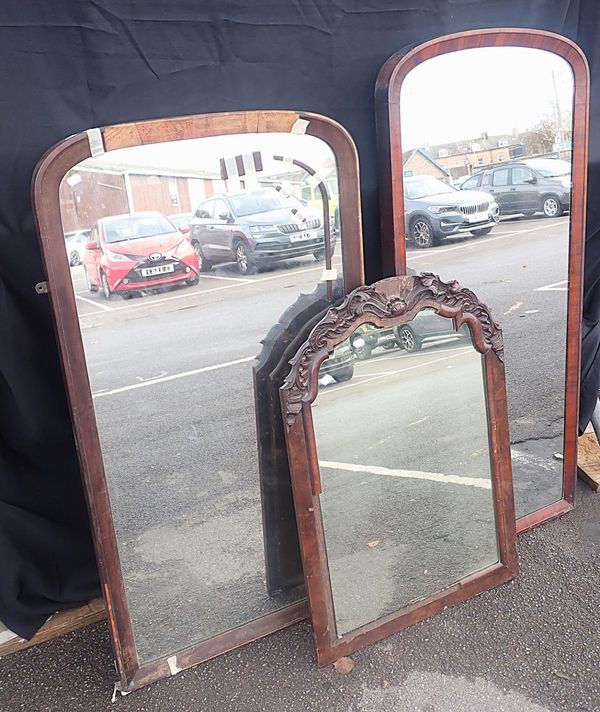 TWO VICTORIAN ARCHED MIRRORS