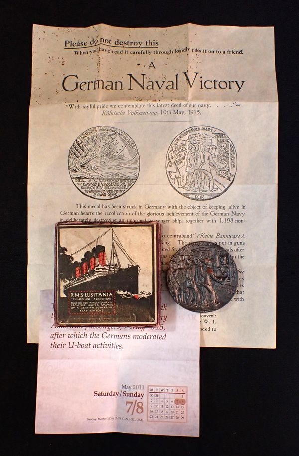 THE GERMAN 'LUSTIANIA' MEDAL