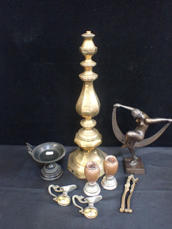 A CONTEMPORARY ART DECO BRONZE FIGURINE