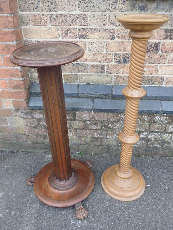 AN EARLY VICTORIAN MAHOGANY PLANT OR BUST STAND