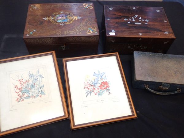 A VICTORIAN ROSEWOOD WORKBOX