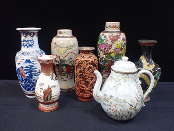 TWO CHINESE CRACKLEWARE VASES