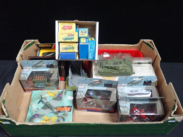 A COLLECTION OF DINKY AND CORGI DIECAST MILITARY MODELS