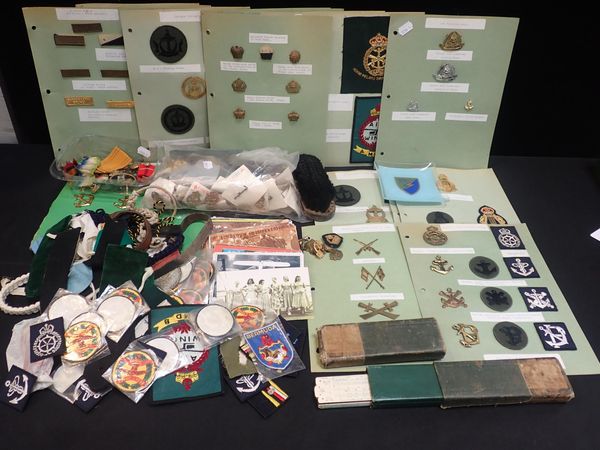 A QUANTITY OF MILITARY BADGES