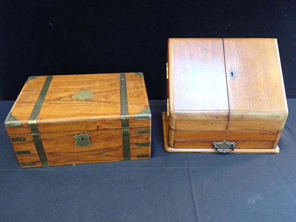 A VICTORIAN STATIONERY BOX WITH PERPETUAL CALENDAR
