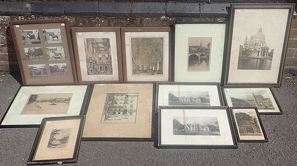 THREE 19th CENTURY PRINTS OF CREECH GRANGE, DORSET