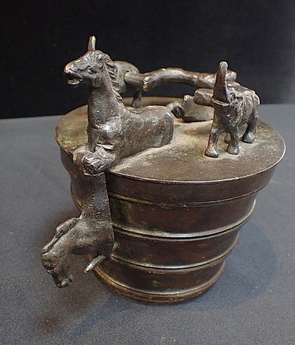 A BRONZE NUREMBERG WEIGHT CASE