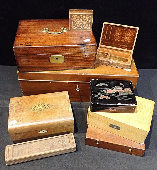A QUANTITY OF 19th CENTURY AND LATER BOXES