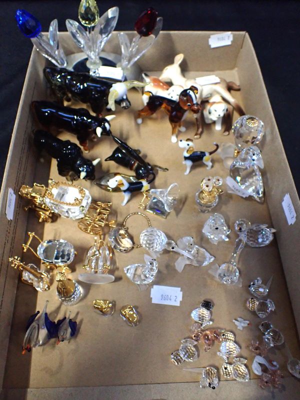 A COLLECTION OF SWAROVSKI GLASS ORNAMENTS