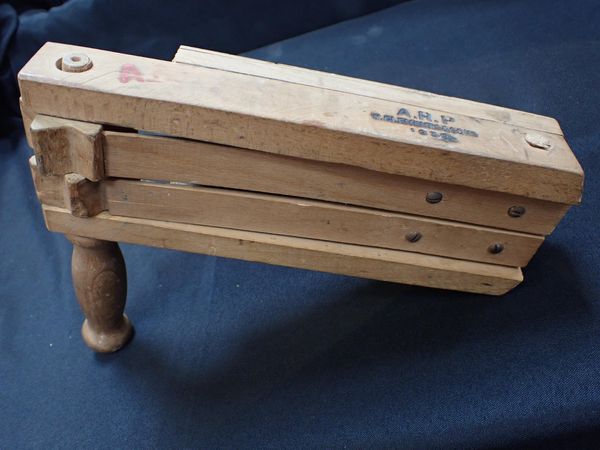 A WWII A.R.P WARDEN'S WOODEN RATTLE