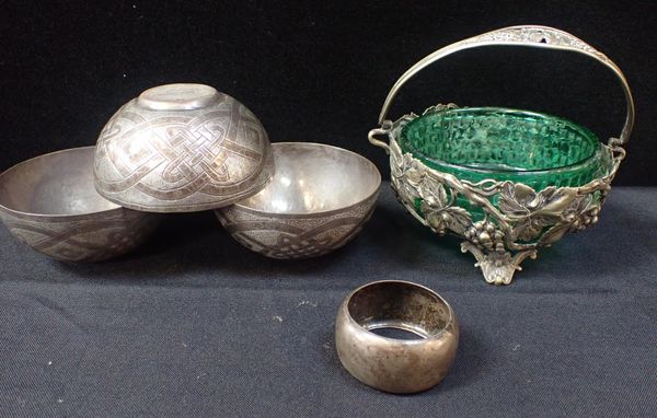 A SILVER NAPKIN RING