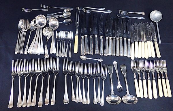 A QUANTITY OF SILVER-PLATED CUTLERY