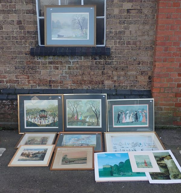L.S. LOWRY: 'YACHTS, 1959', LIMITED EDITION PRINT