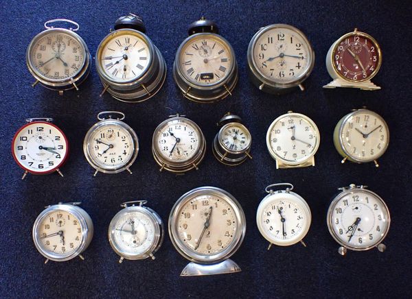 A COLLECTION OF VINTAGE FRENCH ALARM CLOCKS