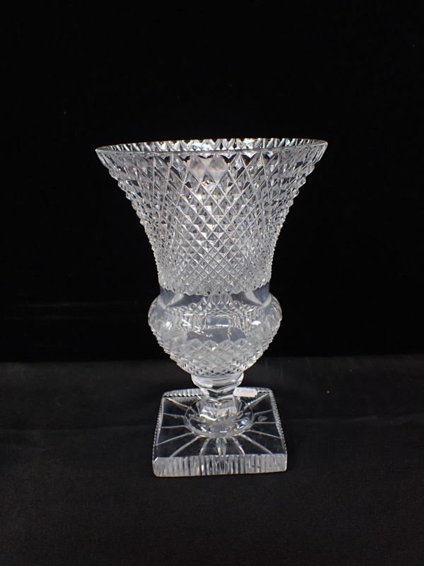 AN 18th CENTURY STYLE CUT GLASS VASE