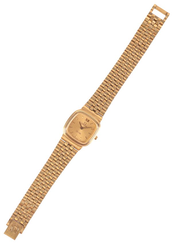 OMEGA DE VILLE: A LADY'S GOLD-PLATED BRACELET WATCH