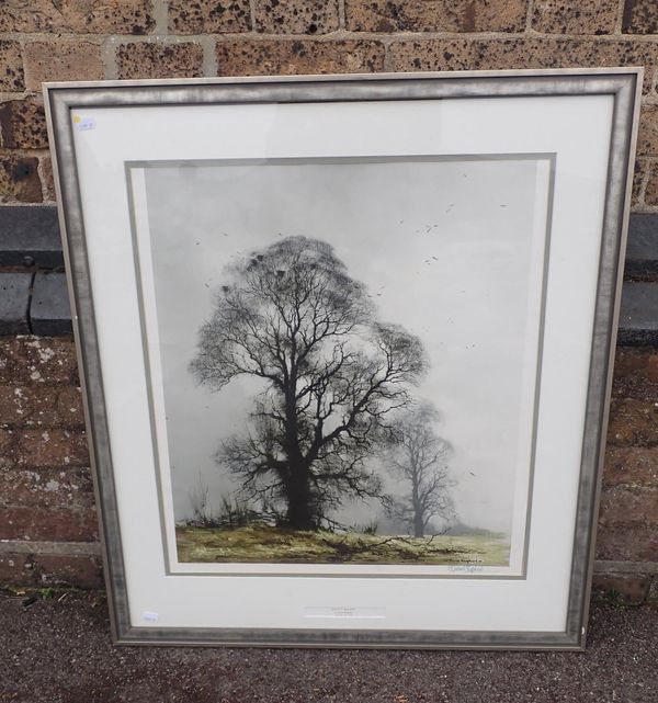 DAVID SHEPHERD: 'MISTY MORN', SIGNED PRINT