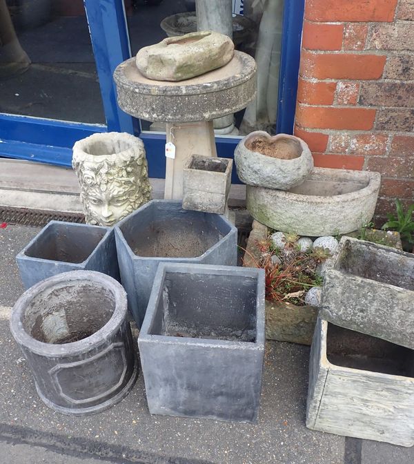 A CAST BIRD BATH