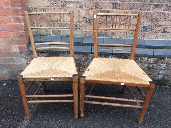 TWO 19th CENTURY ASH COUNTRY CHAIRS