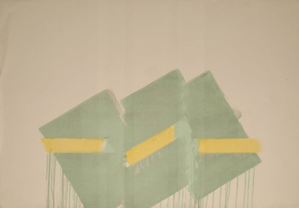 *RICHARD SMITH (1931-2016) 'Two of a Kind IIb (yellow line on green at angle)'