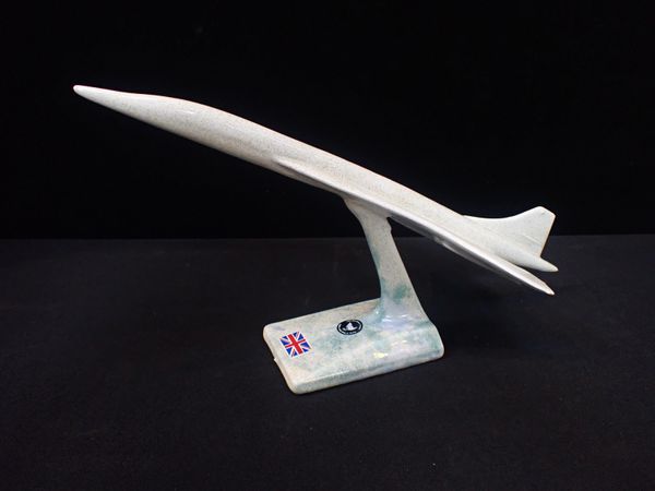 JOHN BOURDEAUX POTTERY: A CERAMIC MODEL OF 'CONCORDE'