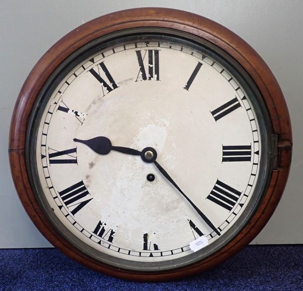 A VICTORIAN SINGLE-TRAIN FUSEE DIAL CLOCK