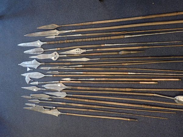 A COLLECTION OF TWENTY TWO AFRICAN CONGO SPEARS