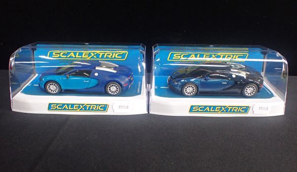 TWO BOXED SCALEXTRIC 'BUGATTI VEYRON' CARS