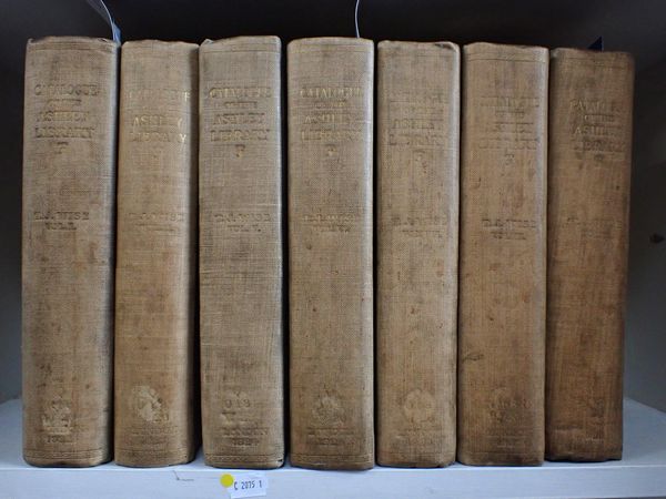 THE ASHLEY LIBRARY, A CATALOGUE
