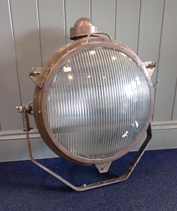 A LARGE WWII SEARCHLIGHT