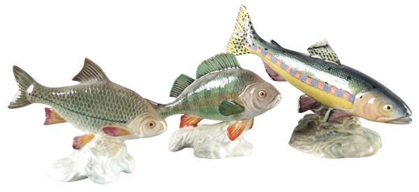 THREE BESWICK PORCELAIN FISH