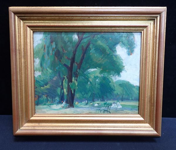 IMPRESSIONIST STYLE OIL ON BOARD SKETCH