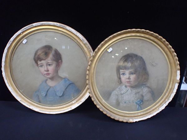 A PAIR OF PASTEL PORTRAITS OF GEORGE GILBERT MONEY