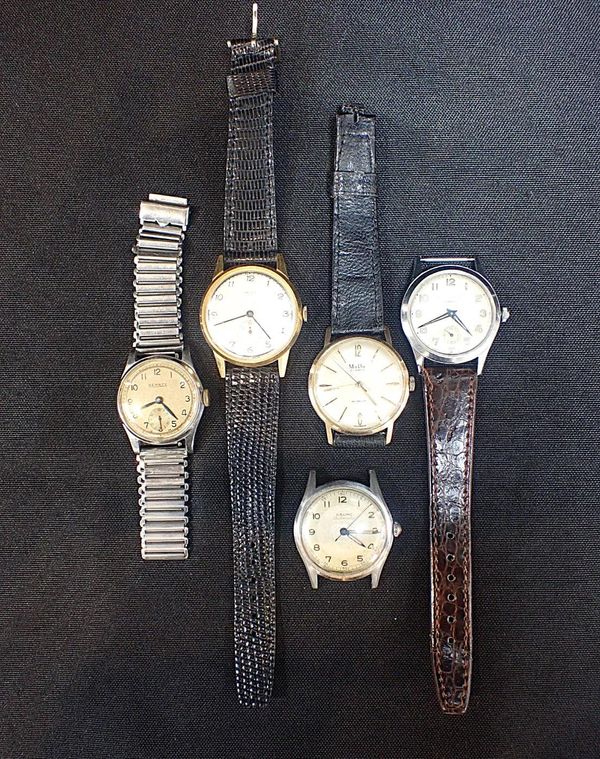 H Y MOSER & CO: A STAINLESS STEEL WRISTWATCH
